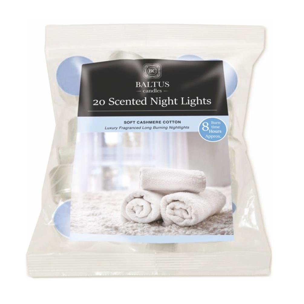 Baltus Soft Cashmere Cotton 8 Hour Long Burn Tealights (Pack of 20) £3.59